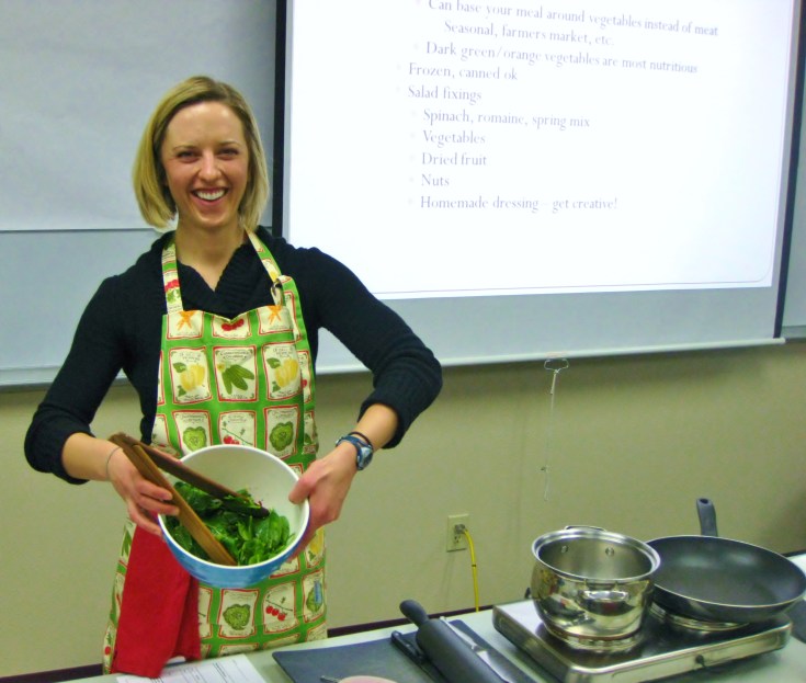 Cristin showing off some nice greens in Kalispell.