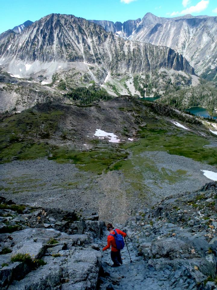 Lisa Verwys on one of her three new trails tackled in July. Epic!