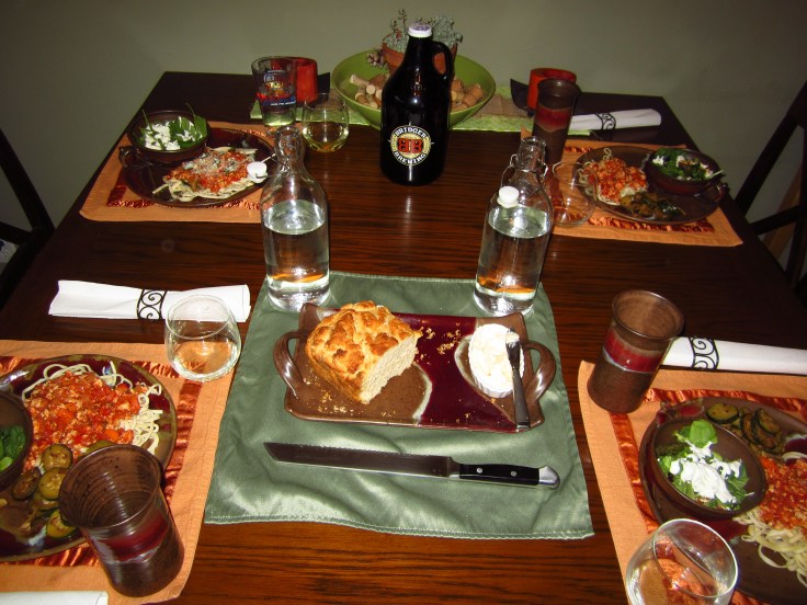 The Montana table is set! Let's eat!